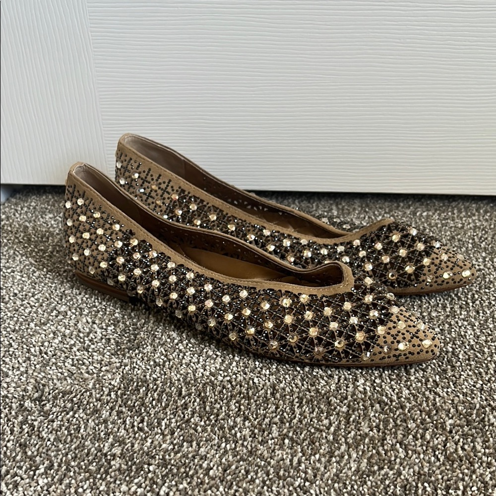 Elegant Beaded Flats - Birdies Goldfinch